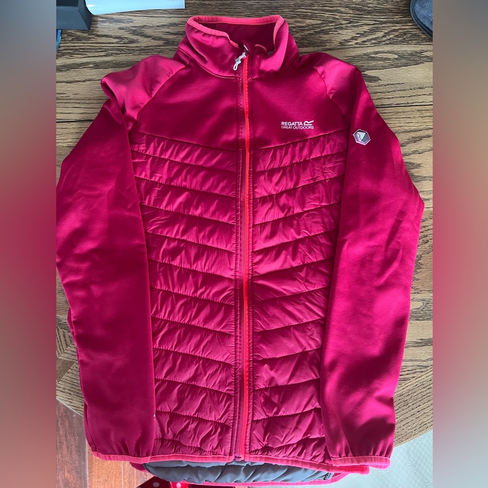 Pink, never worn, zip-up jacket.